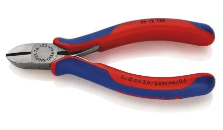 Produktfoto 1 von Knipex Knipex Mit abgeflachter Kante Seitenschneider Schließer (NO) 125mm / Backen 16mm, Schneidleistung 3 mm