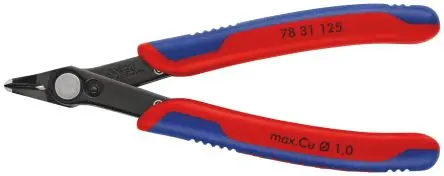 Produktfoto 1 von Knipex Super Knips® Mit abgeflachter Kante Seitenschneider Schließer (NO) 125mm / Backen 9mm, Schneidleistung 1 mm