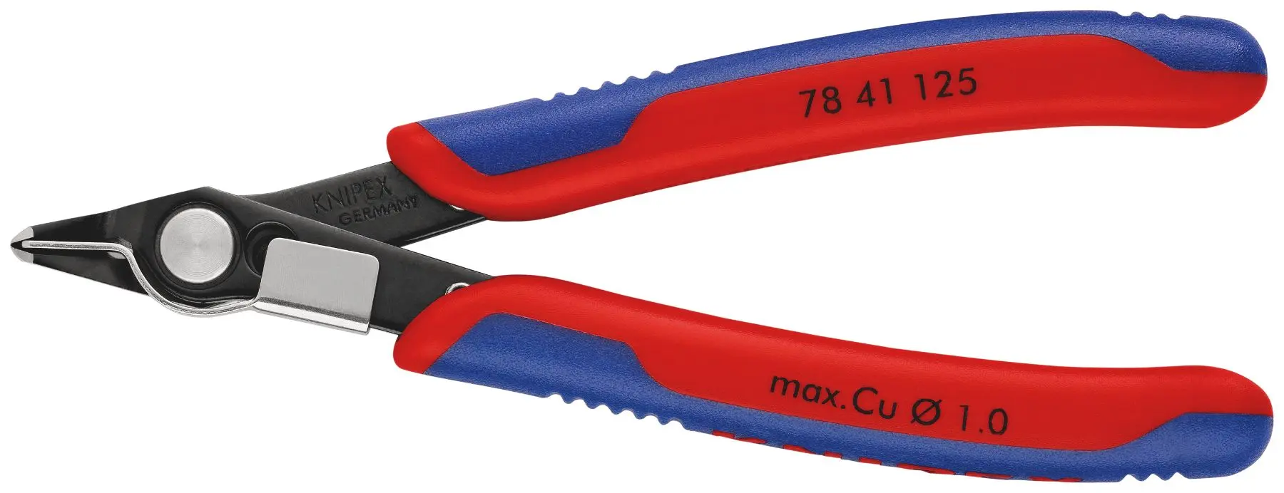 Produktfoto 1 von Knipex Super Knips® Mit abgeflachter Kante Schneider Schließer (NO) 125 mm / Backen 9mm, Schneidleistung 1 mm