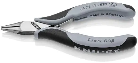 Produktfoto 1 von Knipex Knipex Elektronik-Vornschneider 115 mm, Schneidleistung 0.8mm
