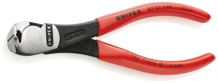 Produktfoto 1 von Knipex Schneider 140mm, Schneidleistung 4 mm Griff Polyvinylchlorid Hebel