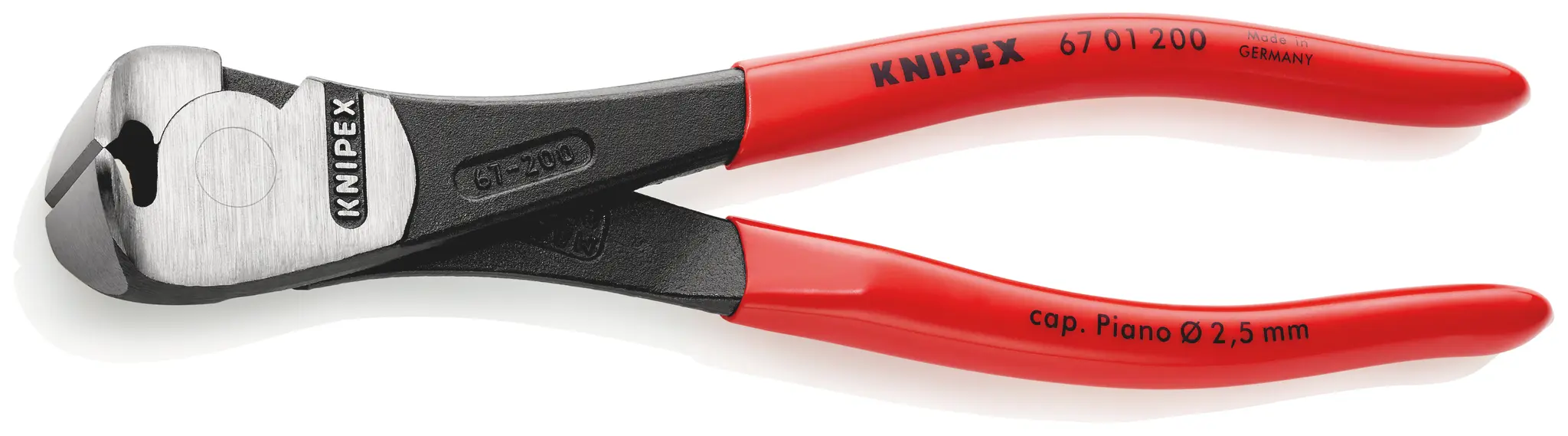 Produktfoto 1 von Knipex Schneider 200 mm, Schneidleistung 5 mm Griff Polyvinylchlorid Hebel
