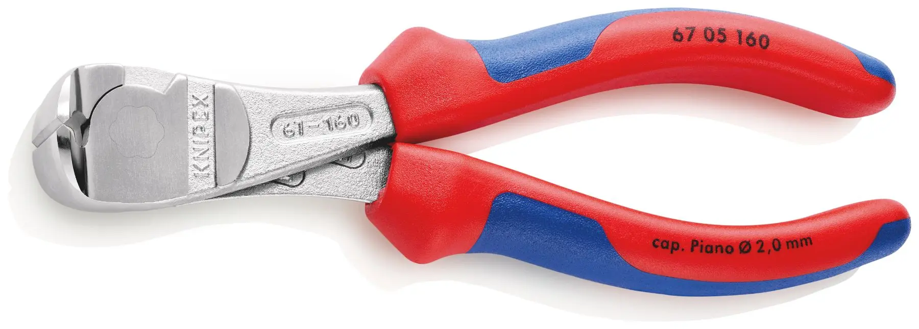 Produktfoto 1 von Knipex Schneider 160 mm, Schneidleistung 4.5 mm Griff Bi-Material Hebel