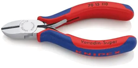 Produktfoto 1 von Knipex Knipex Mit abgeflachter Kante Seitenschneider Schließer (NO) 110mm, Schneidleistung 3 mm