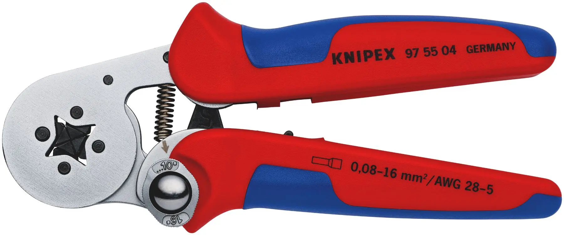 Produktfoto 1 von Knipex 97 Crimp-Werkzeug 1 mm für Aderendhülse, 180 mm