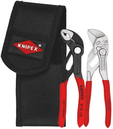 Produktfoto 1 von Knipex Zangensatz Abgewinkelt 2 Stk. 153 mm Zangenschlüssel, Wasserpumpenzange