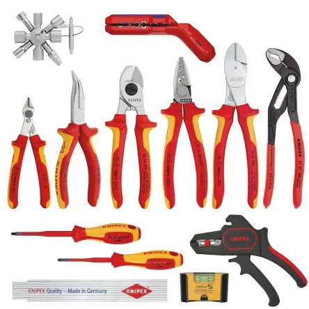 Produktfoto 1 von Knipex Elektriker-Werkzeugsatz Werkzeugsatz, ohne 13-teilig