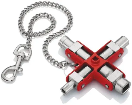 Produktfoto 1 von Knipex Schaltschrankschlüssel Universalschlüssel 9-in-1, im Zink-Gehäuse