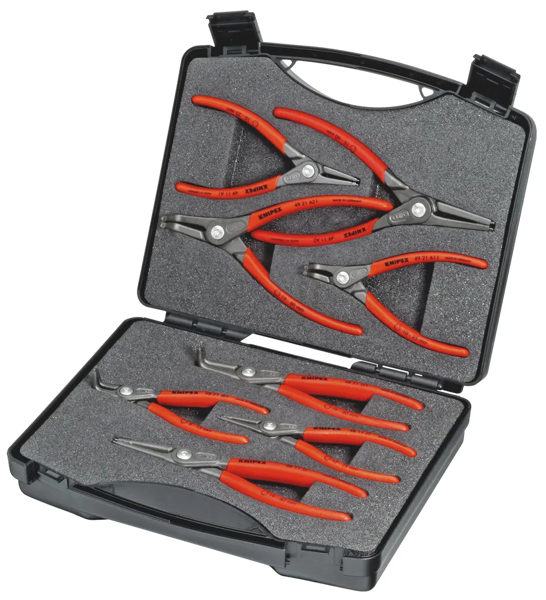 Knipex Sicherungsringzangen-Satz abgewinkelt, gerade 8 Stk. 260 mm Zangensatz