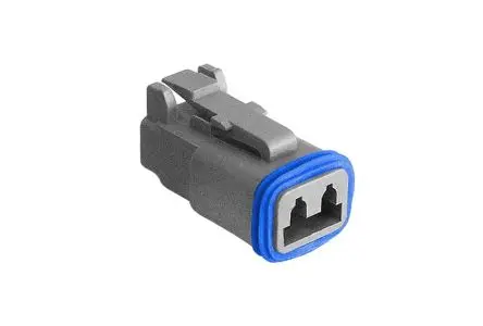Produktfoto 1 von Bulgin PX0105 Steckverbindergehäuse, Frei hängend, Rechteckiger Steckverbinder, Crimpbefestigung, Stecker, 2-polig, Grau