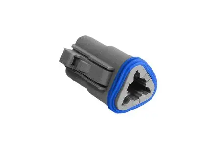 Produktfoto 1 von Bulgin PX0100 Steckverbindergehäuse, Frei hängend, Rechteckiger Steckverbinder, Crimpbefestigung, Stecker, 3-polig, Grau