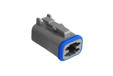 Produktfoto 1 von Bulgin PX0100 Steckverbindergehäuse, Frei hängend, Rechteckiger Steckverbinder, Crimpbefestigung, Stecker, 4-polig, Grau