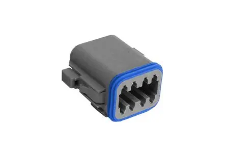 Bulgin PX0105 Steckverbindergehäuse, Frei hängend, Rechteckiger Steckverbinder, Crimpbefestigung, Stecker, 8-polig, Grau
