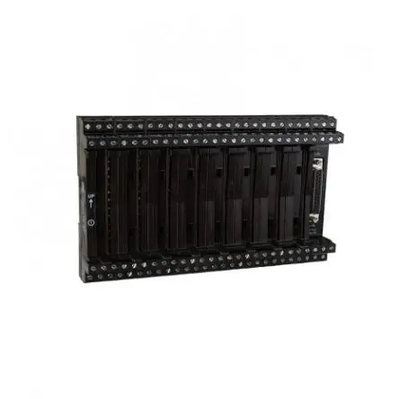 JM CONCEPT Polyamid Anschlussklemmenblock 50mA Schwarz 9-polig Schraubbefestigung 14AWG