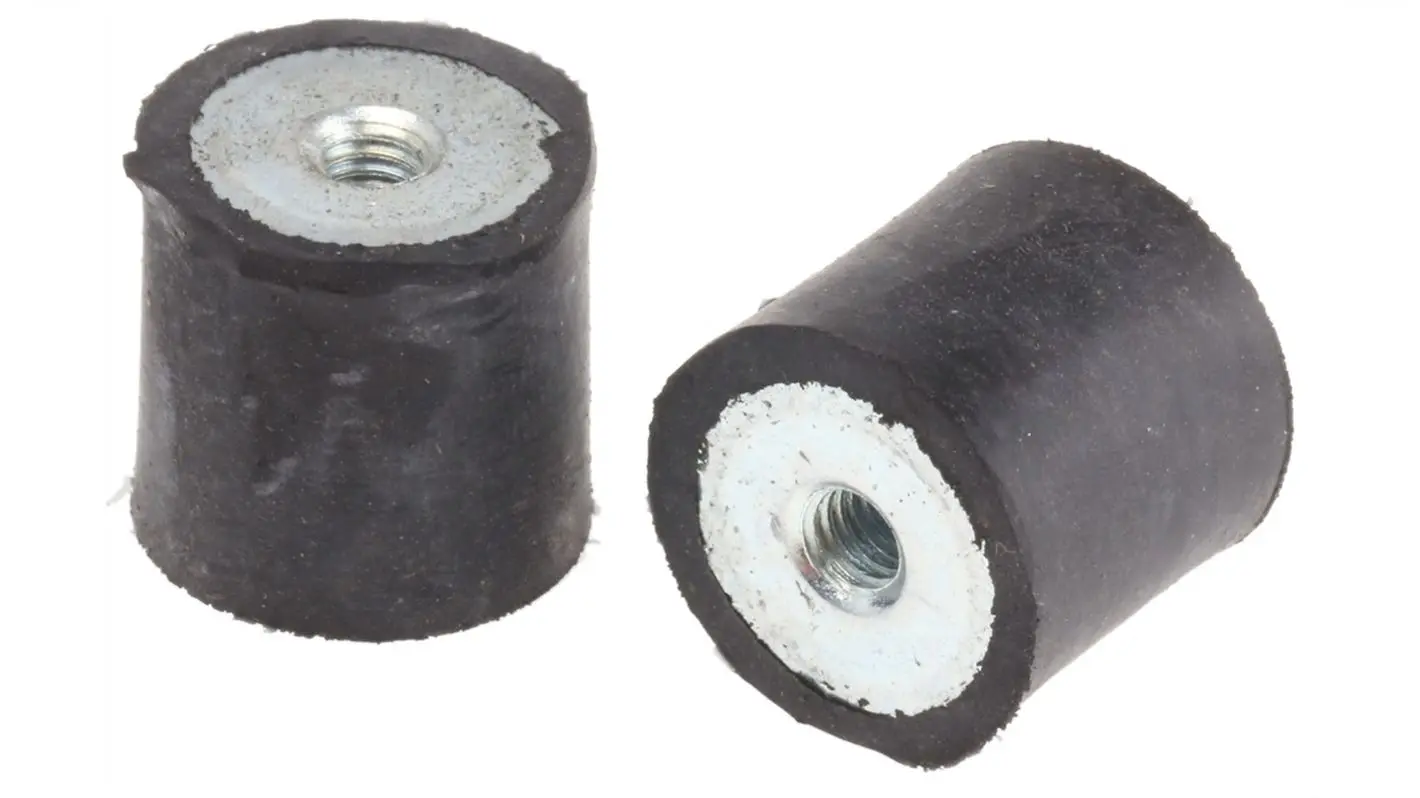 Produktfoto 1 von FIBET Vibrationsdämpfer, Innen-/Innengewinde Puffer Bohrung 4mm M4, Ø 16mm