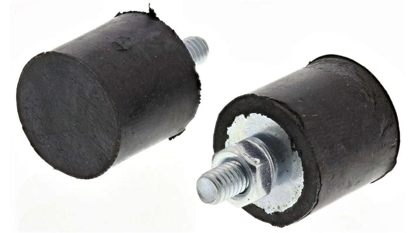 Produktfoto 1 von FIBET Vibrationsdämpfer, Außengewinde-Puffer Bohrung 4mm M4, Ø 16mm