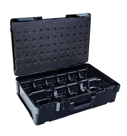 BS SYSTEMS ABS Werkzeugkoffer Schwarz, L. 607 mm B. 395mm H. 179 mm, 3.2 kg, Register