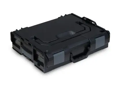 Produktfoto 1 von BS SYSTEMS ABS Werkzeugkoffer Schwarz, L. 445 mm B. 358mm H. 118 mm, 2.1 kg, Register