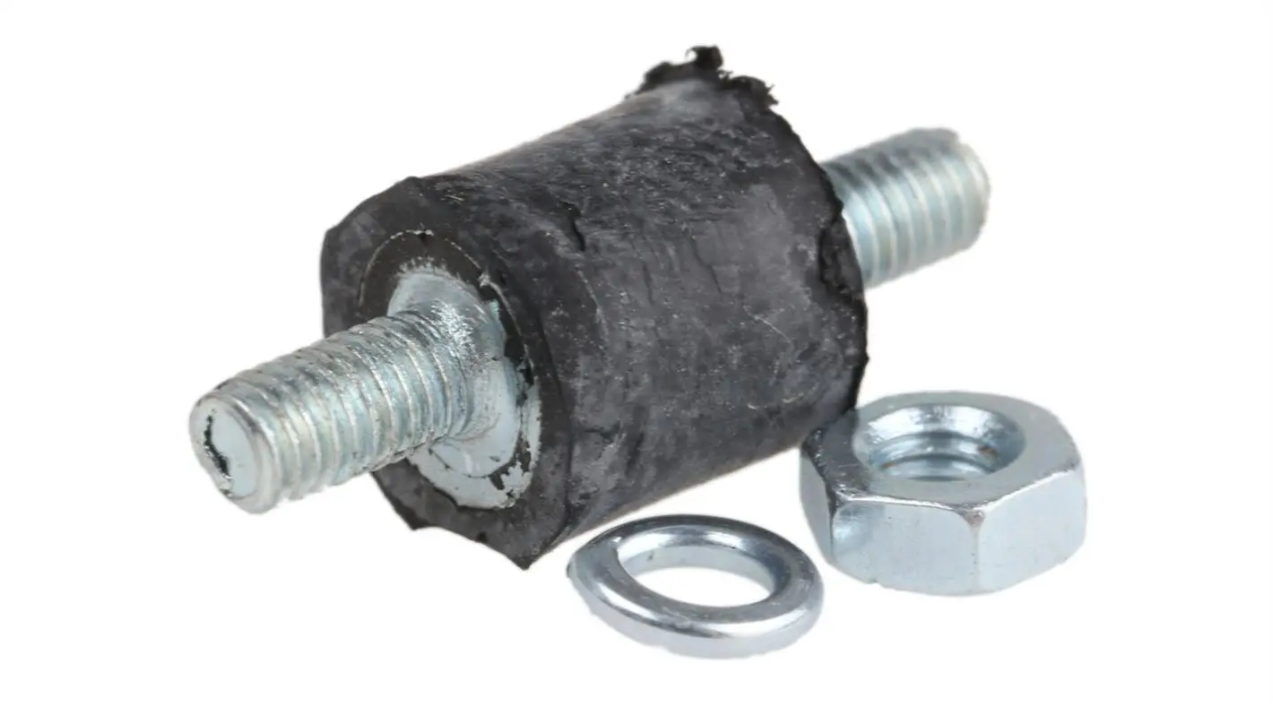 Produktfoto 1 von FIBET Vibrationsdämpfer, Außen-/Außengewinde Puffer Bohrung 3mm M3, Ø 8mm