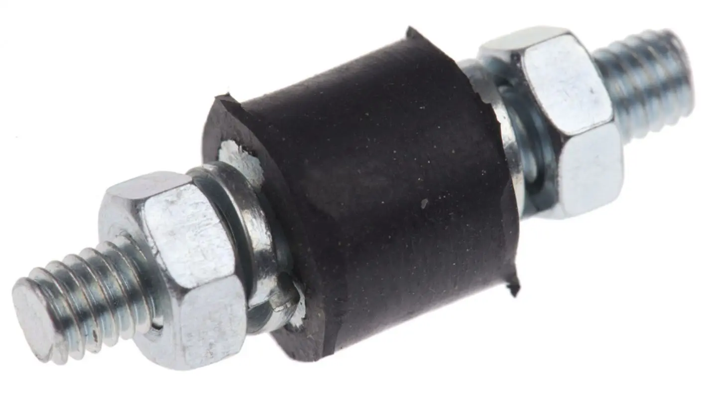 Produktfoto 1 von FIBET Vibrationsdämpfer, Außen-/Außengewinde Puffer Bohrung 4mm M4, Ø 10mm