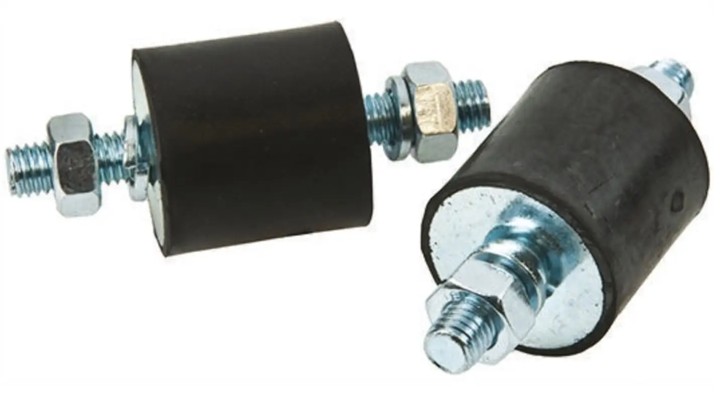 FIBET Vibrationsdämpfer, Außen-/Außengewinde Puffer Bohrung 6mm M6, Ø 18mm