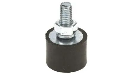 Produktfoto 1 von FIBET Naturgummi Zylindrisch Gummipuffer, Außen-/Innengewinde Puffer Bohrung 6 mm M6 23.4 daN, Ø 20 mm x 33 mm, 45 IRHD