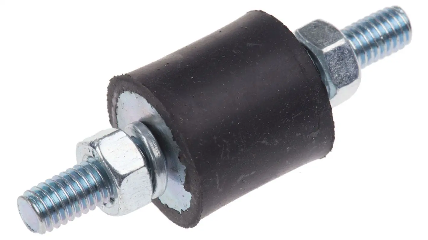 Produktfoto 1 von FIBET Vibrationsdämpfer, Außen-/Außengewinde Puffer Bohrung 6mm M6, Ø 20mm