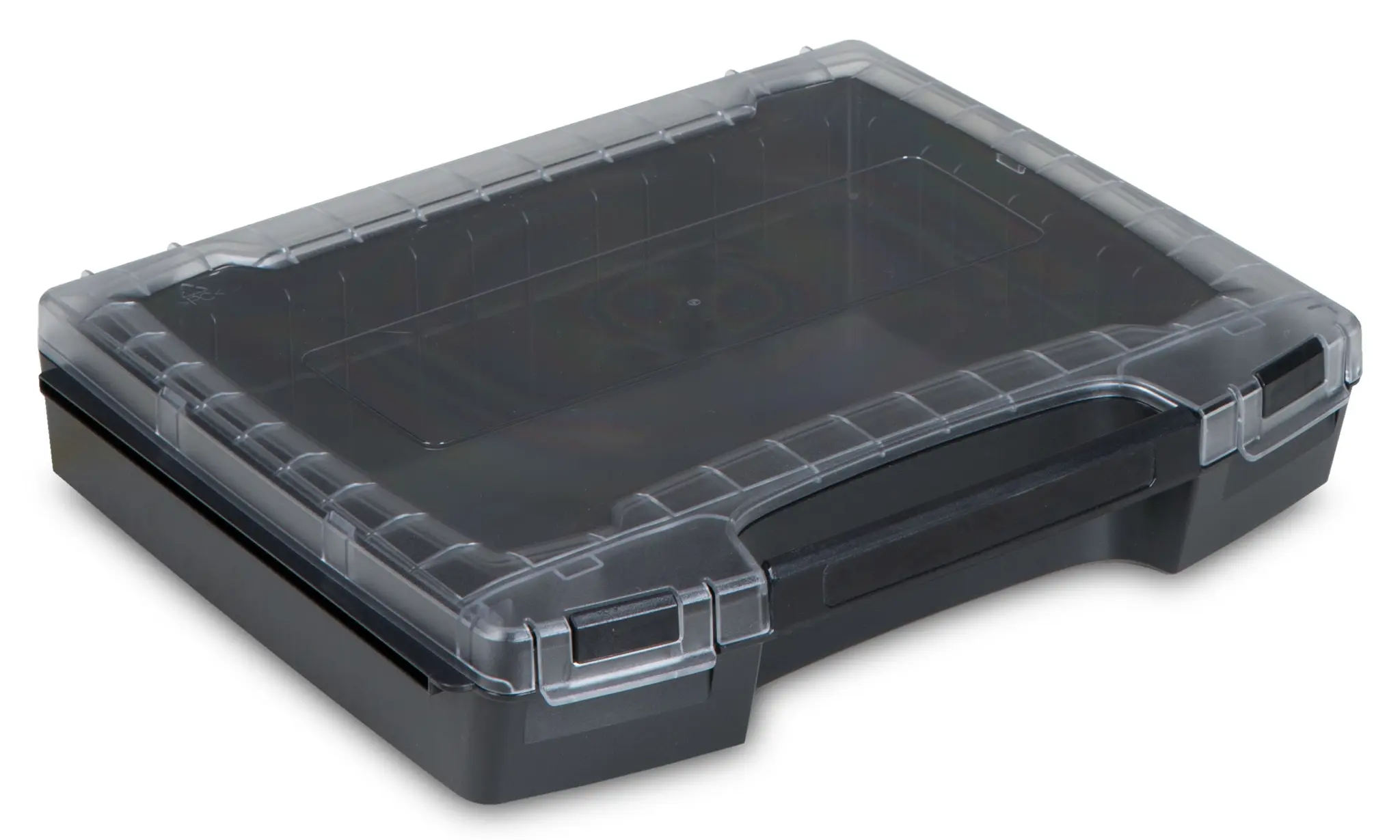 Produktfoto 1 von BS SYSTEMS ABS Werkzeugkoffer Schwarz, L. 367 mm B. 316 mm H. 72 mm, 0.9 kg