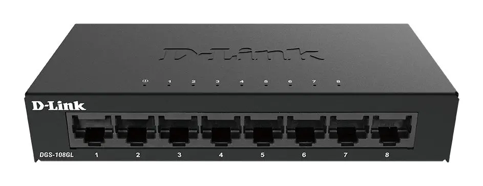 Produktfoto 1 von D-Link 8-Port Gigabit unmanaged Desktop-Switch DGS-105 Gigabit-Switch Desktop 8-Port Unmanaged 10/100/1000Mbit/s EU 140