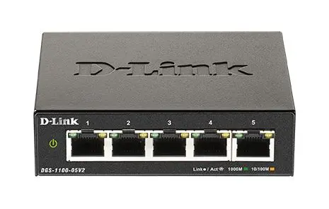 Produktfoto 1 von D-Link 5-Port Gigabit Smart Managed Switch Smart Switch Desktop 5-Port Smart 10/100/1000Mbit/s EU 100.5 x 82 x 28mm