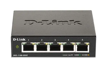 Produktfoto 1 von D-Link 5-Port Gigabit Smart Managed Switch Intelligenter Schalter 5-Port Smart 10Mbit/s, 100 Mbit/s, 1000 Mbit/s