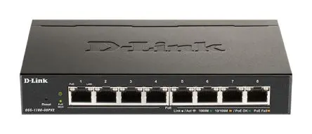 Produktfoto 1 von D-Link 8-Port Gigabit Smart Managed PoE Switch Intelligenter Schalter 8-Port Smart Power Over Ethernet 10Mbit/s, 100