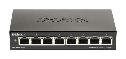 Produktfoto 1 von D-Link 8-Port Gigabit Smart Managed Switch Intelligenter Schalter 8-Port Smart 10Mbit/s, 100 Mbit/s, 1000 Mbit/s