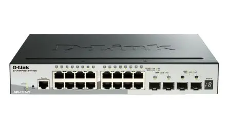 Produktfoto 1 von D-Link 20-Port Gigabit Stackable Smart Managed Switch with 10G Uplinks Intelligenter Schalter 20-Port Smart 10Mbit/s,