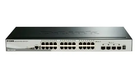 Produktfoto 1 von D-Link 28-Port Gigabit Stackable Smart Managed Switch with 10G Uplinks Intelligenter Schalter 28-Port Smart 10Mbit/s,