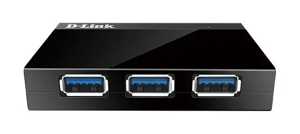 Produktfoto 1 von D-Link, USB 3.0 USB Hub 3.0, 4 USB Ports, USB A, USB, Externer Netzadapter, 75 x 51 x 14.5mm