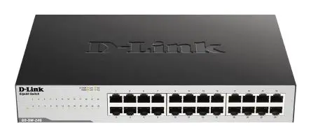 Produktfoto 1 von D-Link 24â€Port Gigabit Easy Desktop Switch Netzwerk Switch 24-Port Unmanaged 10Mbit/s, 100 Mbit/s, 1000 Mbit/s