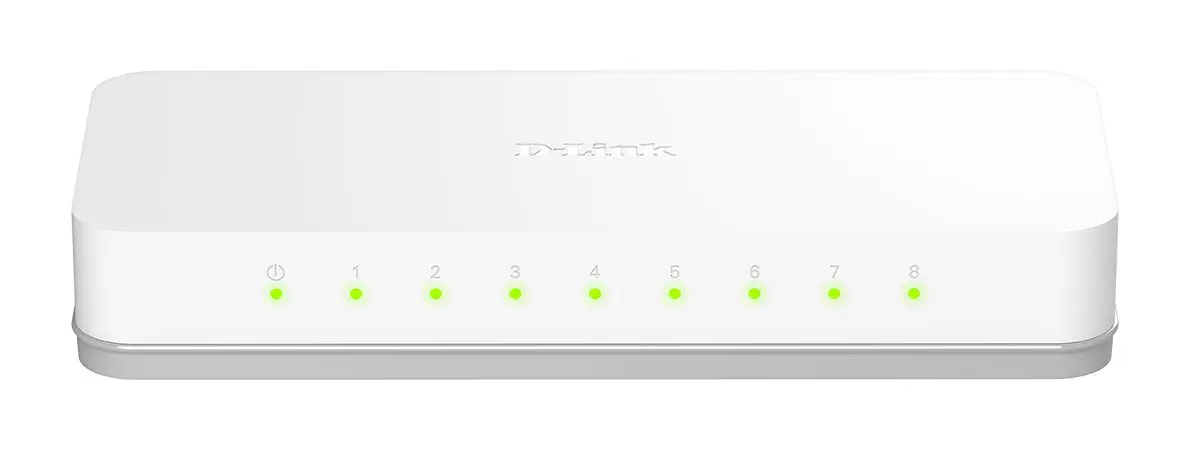 Produktfoto 1 von D-Link 8-Port Fast Ethernet t Easy Desktop Switch Netzwerk Switch Desktop 8-Port Unmanaged 10/100Mbit/s EU 132 x 53 x