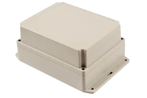 Produktfoto 1 von Hammond RP; Universalgehäuse; Polycarbonat, ABS; Hellgrau, Schwarz, Cremefarben Geflanscht IP65 Breite 146 mm Höhe 90 mm