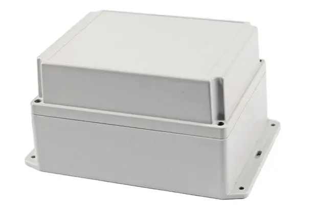 Produktfoto 1 von Hammond RP; Universalgehäuse; Polycarbonat, ABS; Cremefarben, Hellgrau Geflanscht IP65 Breite 146 mm Höhe 110 mm Länge