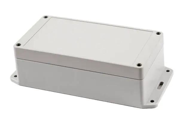 Produktfoto 1 von Hammond RP; Universalgehäuse; Polycarbonat, ABS; Cremefarben, Schwarz, Hellgrau Geflanscht IP65 Breite 85 mm Höhe 55 mm