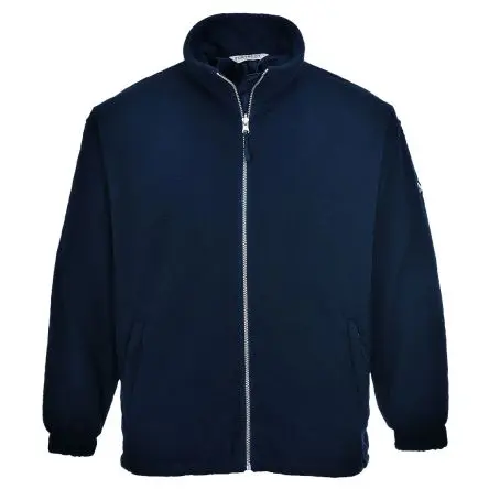 Produktfoto 1 von Portwest F285 Unisex Fleece-Jacke, 100 % Polyester Marine Reißverschluss vorn, Größe XL