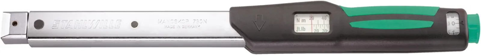 STAHLWILLE 730N 28 mm Klick-Drehmomentschlüssel Sechskant 20 To 100 Nm, Länge 454 mm, ±3 %