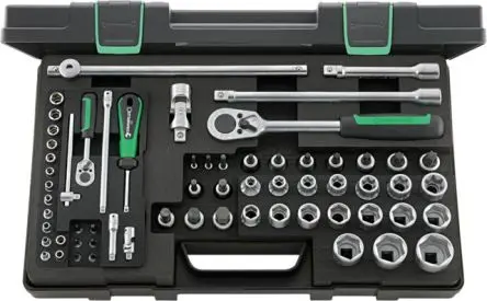 Produktfoto 1 von STAHLWILLE Steckschlüsselsatz 1/2 in, 1/4 in Vierkant Externe TORX, Sechskant 63-teilig