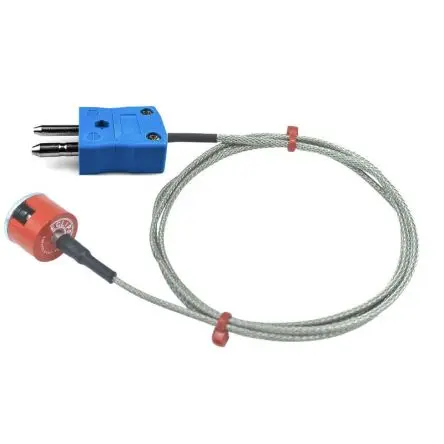 Produktfoto 1 von RS PRO Button Magnet Thermocouple Edelstahl Knopfmagnet-Thermoelement Typ K, Ø 19.1 mm x 2 m -50 °C → 250 °C