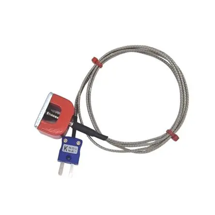 Produktfoto 1 von RS PRO Magnet Thermocouple Edelstahl Hufeisen-Magnet-Thermoelement Typ K, Ø 20 mm x 1 m -50 °C → 250 °C