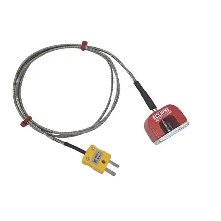 Produktfoto 1 von RS PRO Magnet Thermocouple Edelstahl Hufeisen-Magnet-Thermoelement Typ K, Ø 20 mm x 1 m -50 °C → 250 °C