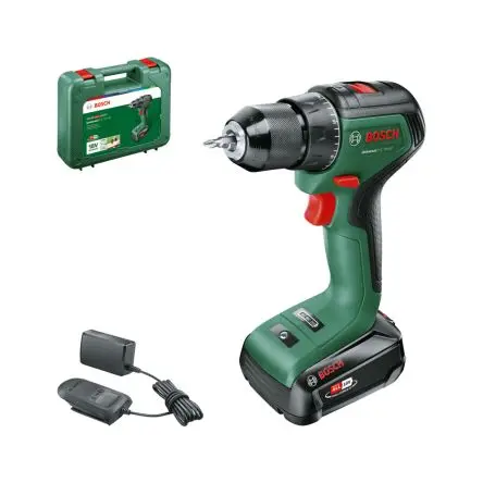 Produktfoto 1 von Bosch UniversalDrill Kombibohrer Schnurlos Bürstenlos Schlüssellos 2 Ah 13 mm Typ G – Britisch 3-polig 1900U/min 6 Nm