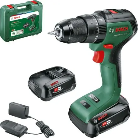 Produktfoto 1 von Bosch UniversalImpact Bohrhammer Schnurlos Schlüssellos 2 Ah 13 mm Typ G – Britisch 3-polig 1630U/min 60 Nm