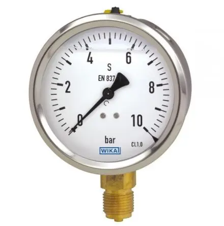 WIKA 213.53.100 Manometer 100 mm 0 bar → 1000 bar Edelstahl 304 Gehäuse G 1/2